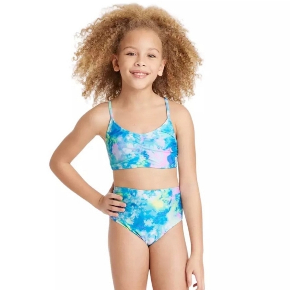 NWT Art Class Girl's 2 PC Tie-Dye Vacation Swimsuit L 10/12